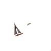 Sailing Figurine Copper Animal Model Decorative Ornament for Room Cafe Desk Study Bookshelf