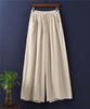 2025 Spring/Summer Nianbaixiu Women's Cotton Linen Wide-Leg Trousers - Zen-Inspired Light Retro Style