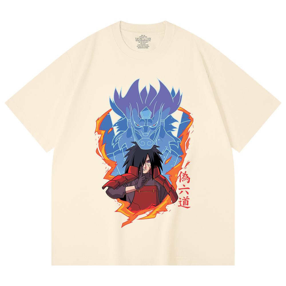 230 Gsm 100% Cotton Naruto V13 Madara Print Unisex Heavy Cotton T Shirt