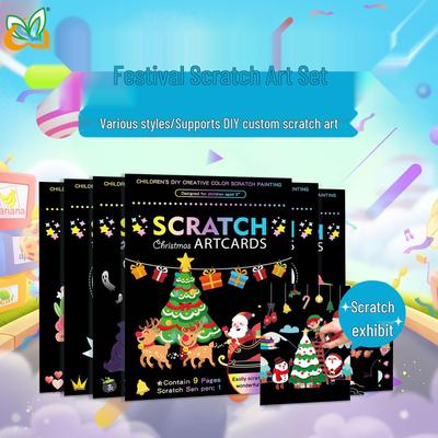 DIY Colorful Scratch Art Paper for Kids: Perfect for Father's Day, Halloween, and Christmas