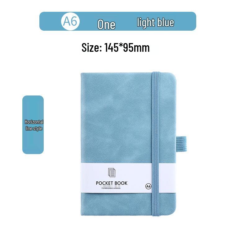 A7 Taschenformat Tragbares Hautgefühl Notizbuch - A5 Schülerkalender & Mini Besprechungsplaner mit Band