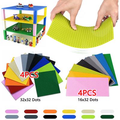 4 PCS Classic Base Plates Plastic Bricks Single-sided 16*32 32X32 Dots City Blocks Baseplate DIY Parts Board Toys Kids Gifts
