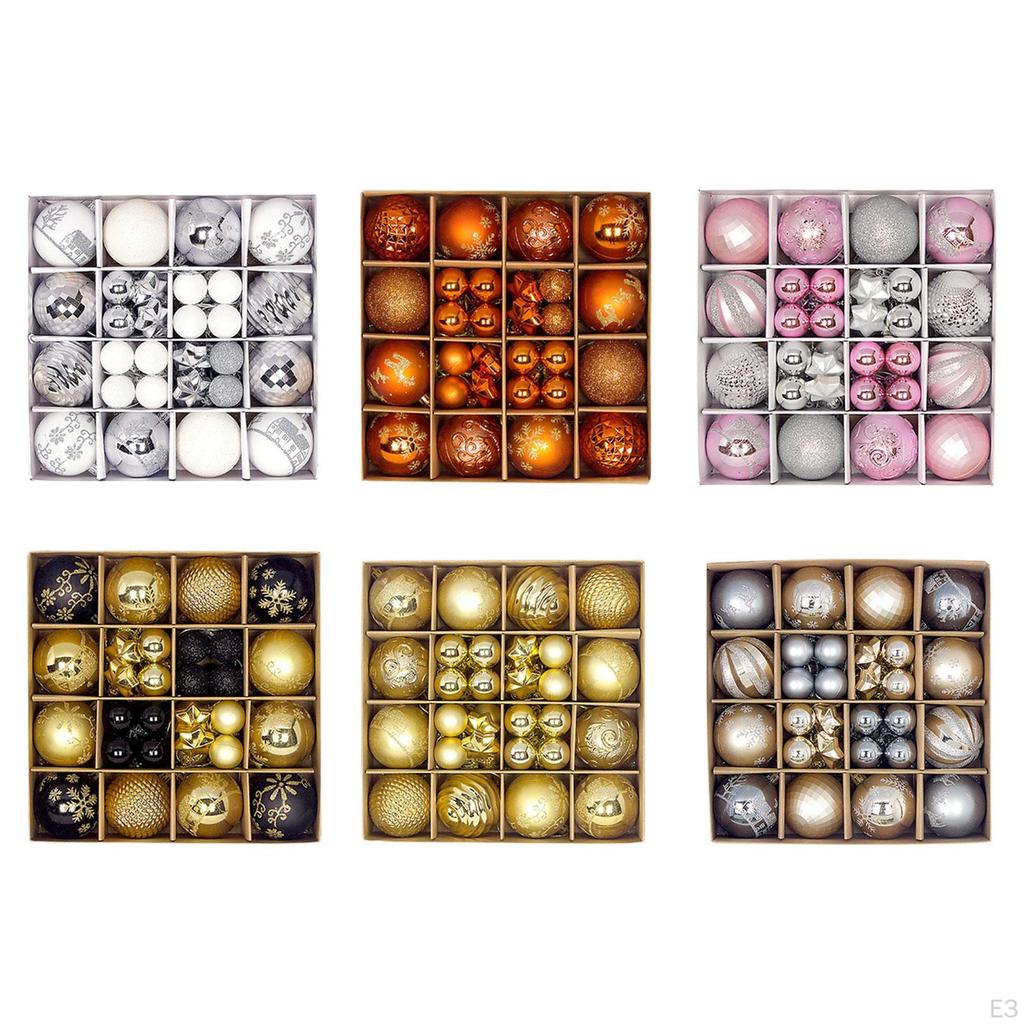 44 Count Christmas Ball Ornaments Set for Tree Decoration
