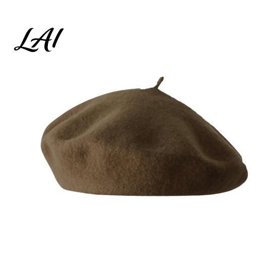 Casual Street Leisure Wear Women French Beret Hat Wool Blend Artist Retro Warm Gift for Her Painter Cap Solid Color Cozy Autumn Winter Elegant