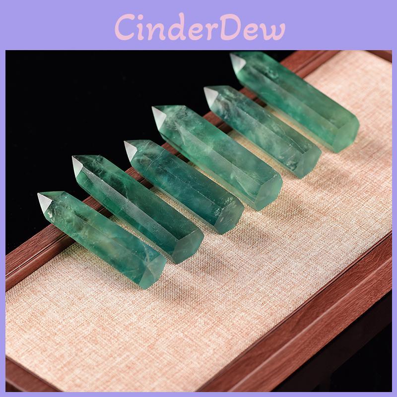 Captivating Natural Green Fluorite Quartz Healing Wand With Unique Hexagonal Design Features