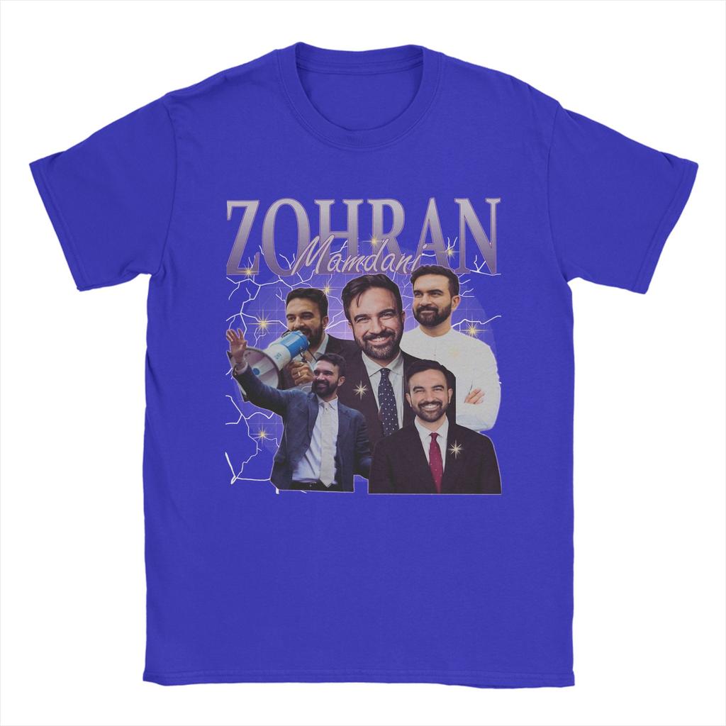 For New York City Zohran Mamdani Men's T Shirts Creative Tee Shirt Short Sleeve Round Collar T-Shirts 100% Cotton Summer Clothes