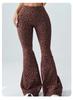 Women's Seamless Leopard Print High-Waist Wide-Leg Yoga Pants