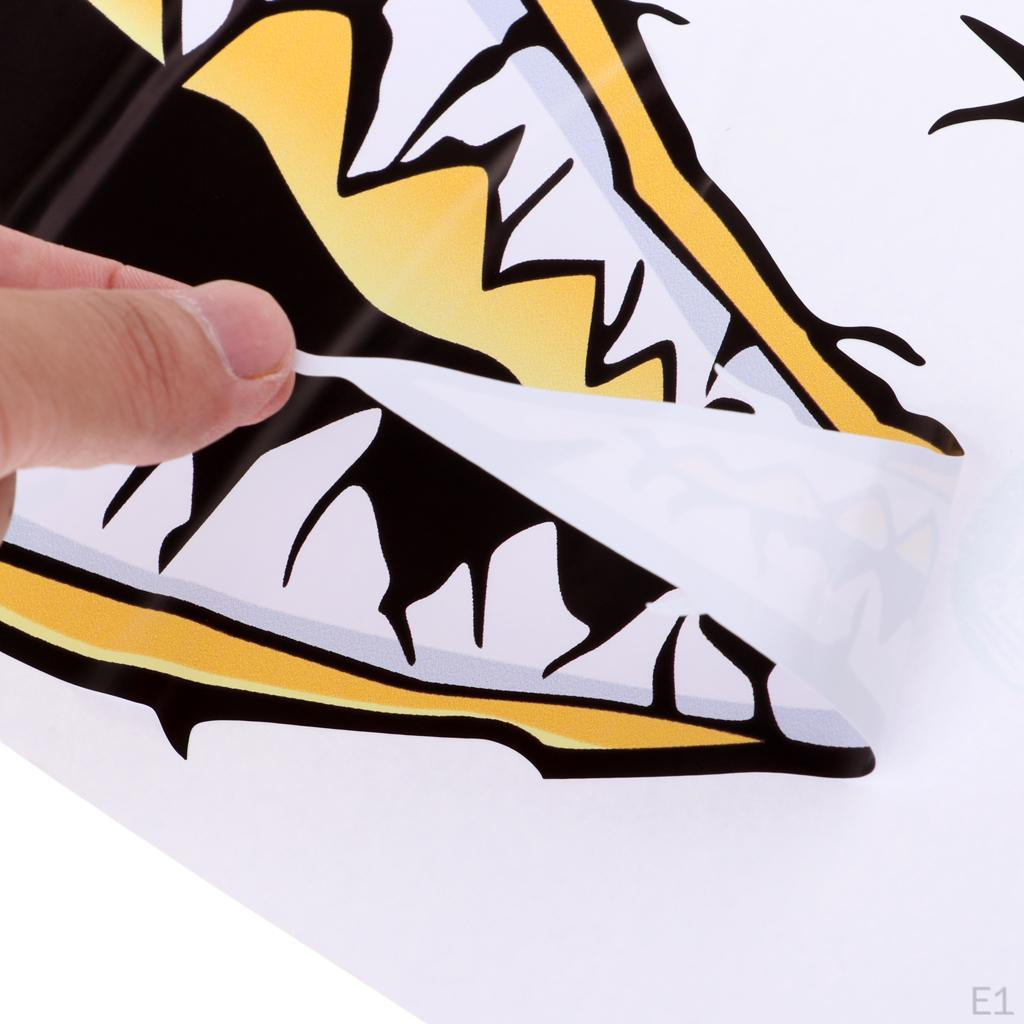 Pack 2 Sticker for Decals Kayak Fishing Dinghy Boat Surfboard - Yellow