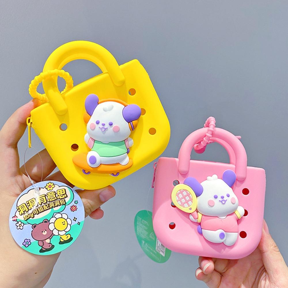 

Силиконовая сумка для хранения Panda Key Pouch, милый мини-кошелек для кабеля передачи данных/наушников Dog синий