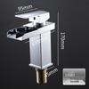 Bright Chrome Waterfall Bathroom Basin Faucet