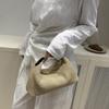 Raffia Straw Woven Clutch Purse Hobo Dumpling Women Handbag Summer Beach Grass Braided Solid Color Evening Bag KTB