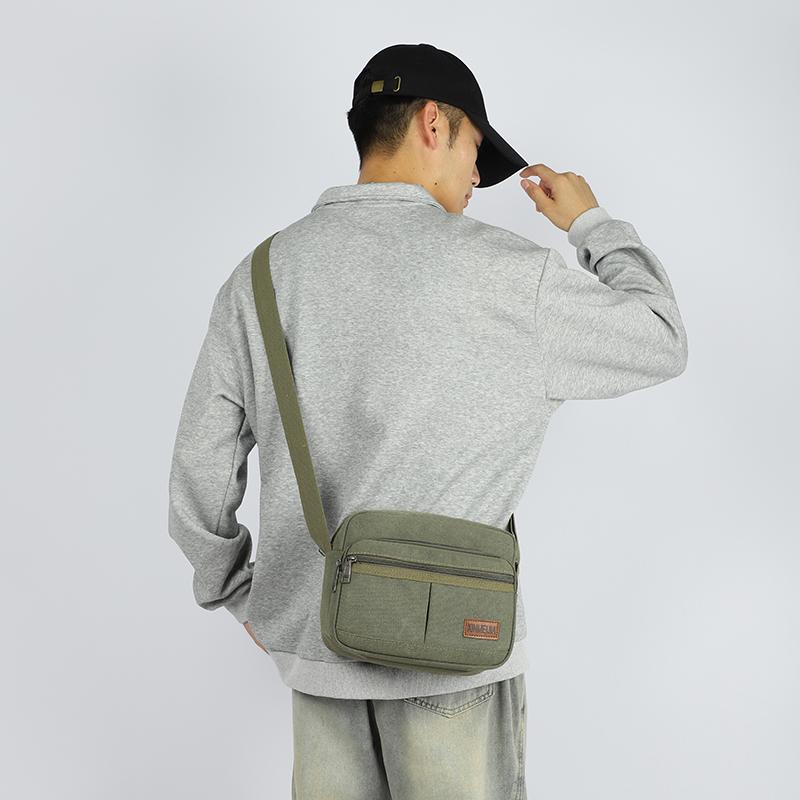 Fashion Canvas Single Shoulder Bag Unisex Travel Crossbody Bag Outdoor Casual Satchel Vintage Messenger Bags