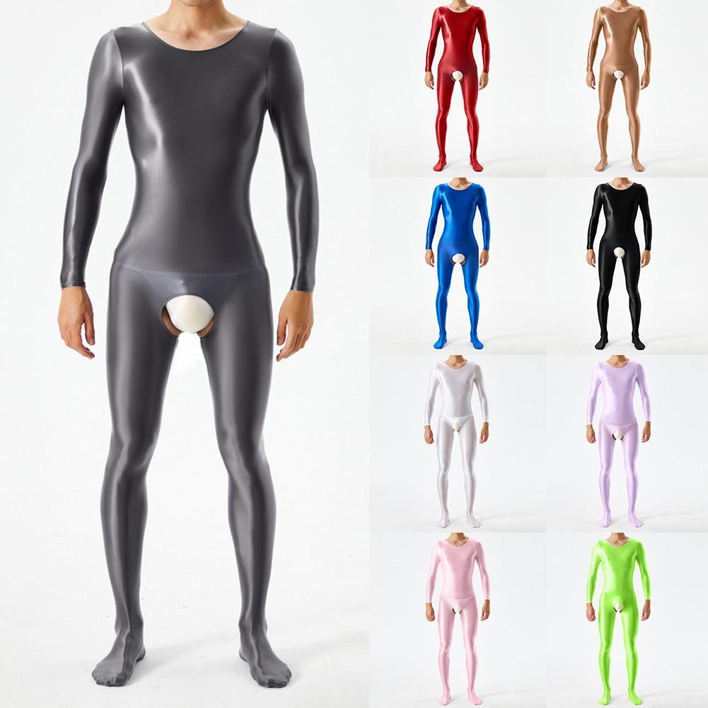 Bodystocking Me Jumpsuit Breathable Crotchless Glossy