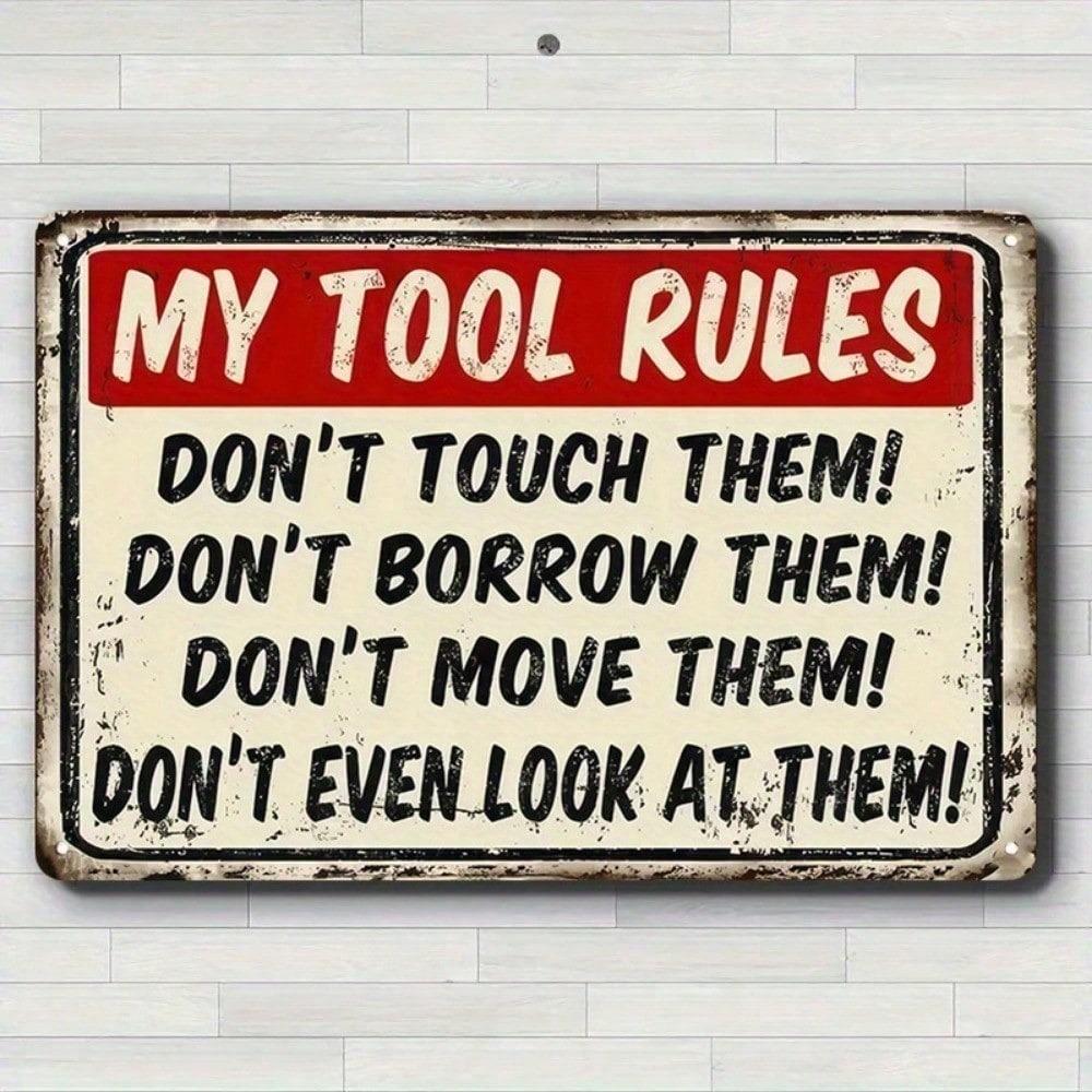 Vintage Metal Garage Sign Funny Man Cave Gift Aluminum Wall Decor