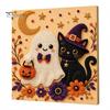 Ghost Pumpkin Art Craft Halloween Faux Pearl Kit, 3D Painting DIY Spooky Gem for Beginners Cute Set Adults, Autumn Home Wall Decor Crafting