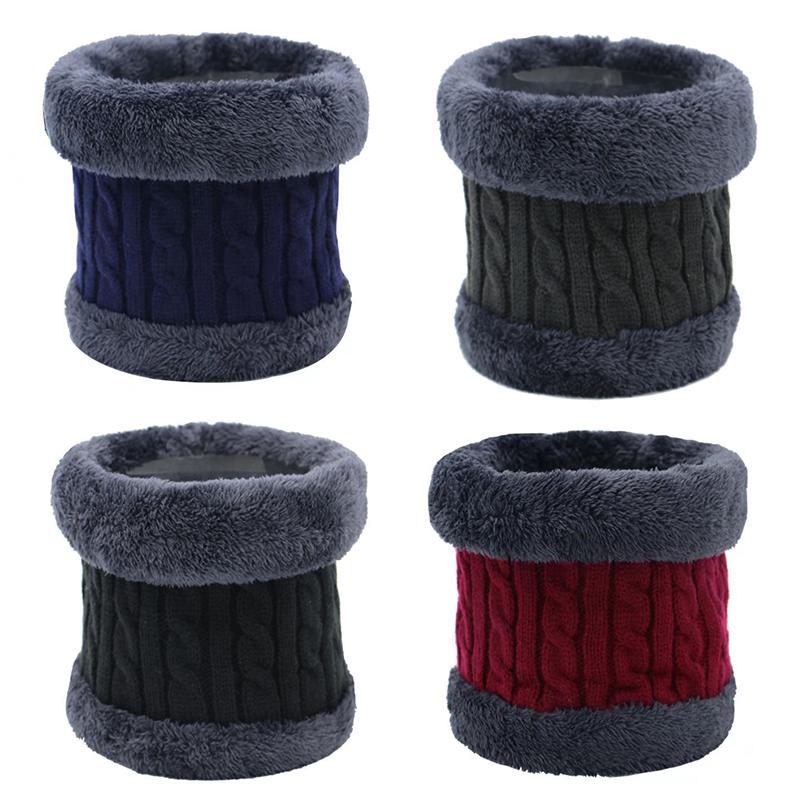 

Женский мужской шарф вязаный зимний флисовый теплый воротник аксессуары