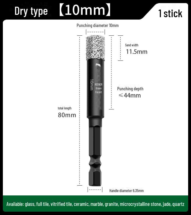 Green Forest Tile Drill Bit for Glass, Marble, and Ceramic