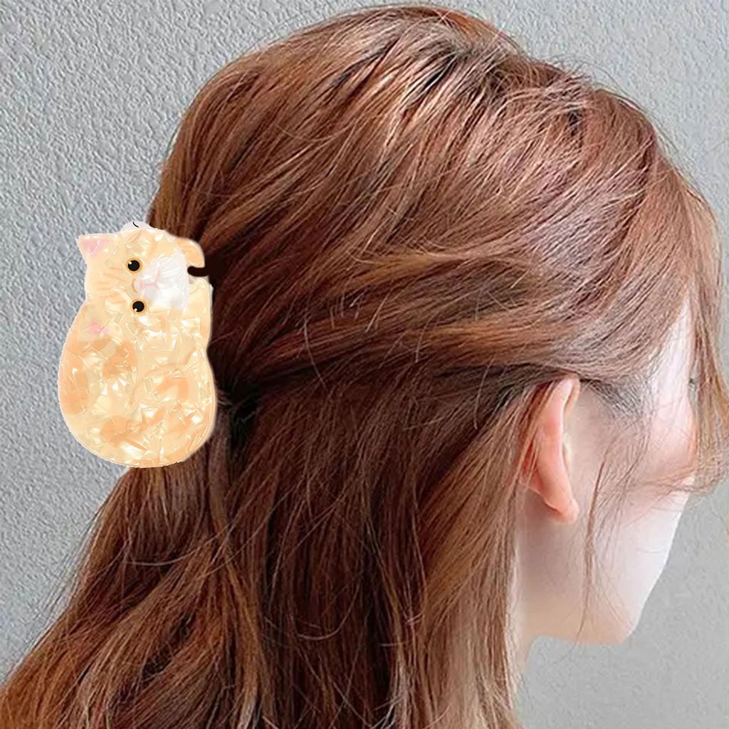 Cute Cat Hair Claw Clips Ponytail Top Clip Large Grab Clip Strong Hold for Women Thick Hair & Thin Hair Easy To Use