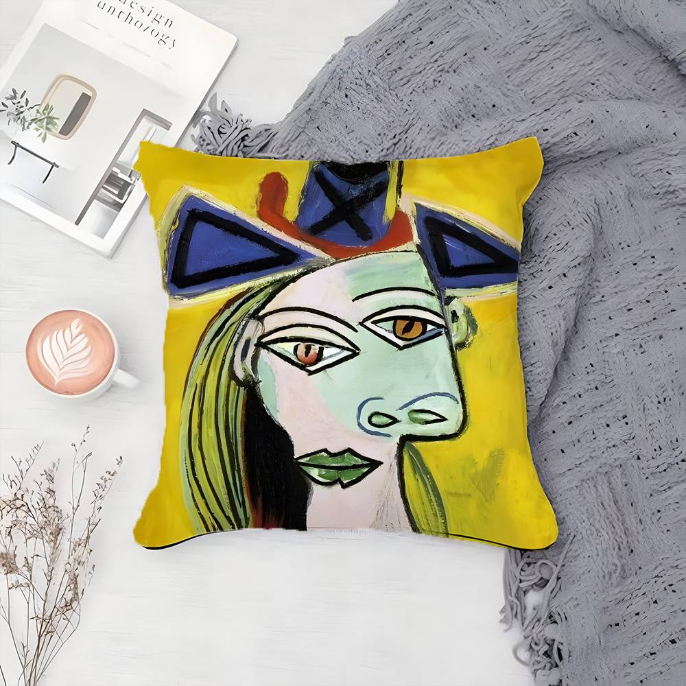 Legendarna Sztuka Artysta P-Pablo Picasso-MT Poszewka z Nadrukiem Poszewka na Poduszkę Pokrycie na Poduszkę na Sofę do Salonu Dekoracja Pokoju w Sypialni
