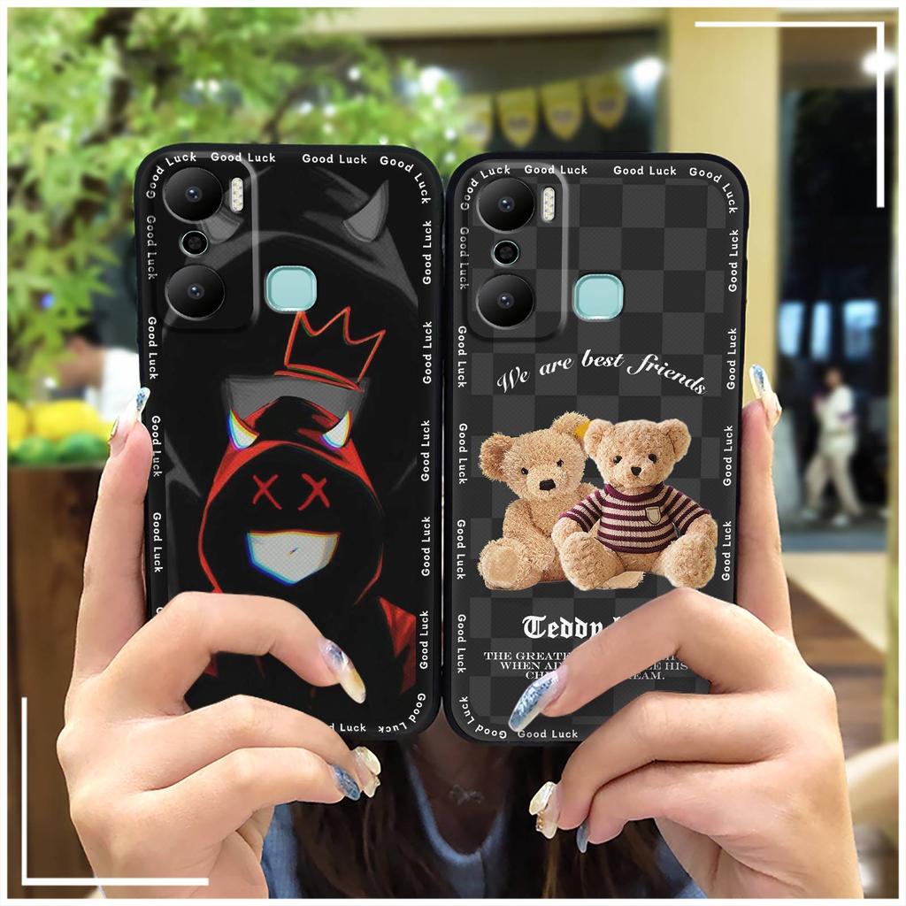 Back Cover Full Wrap Phone Case For Infinix X6825/Hot20 Play Cute Anti-knock Durable Graffiti Cartoon Protective TPU