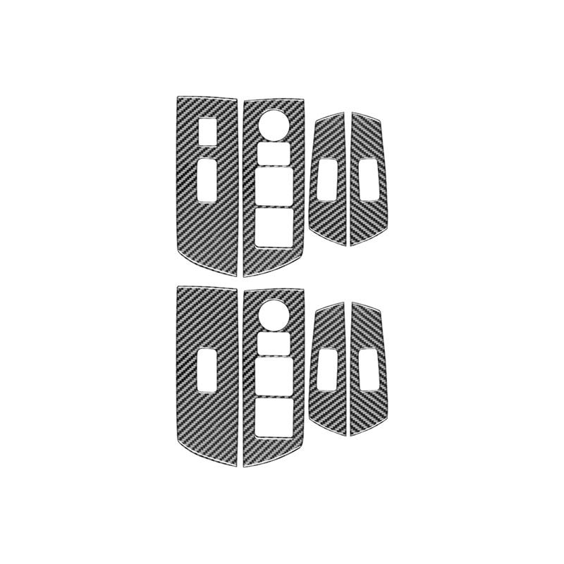 For Mazda CX-9 2016-2023 Interior Accessories Carbon Fiber Car Windows Lifting Control Panel Decoration Sticker Cover Trim Frame