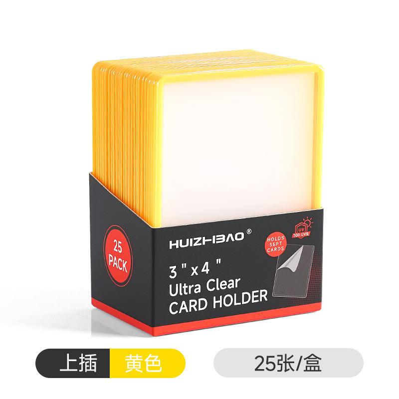 25Pcs 35pt Ultra Clear Card Sleeves with Protective Film, Hard Holder for Kpop Idol Photo Cards & Game TCG Trading Cards