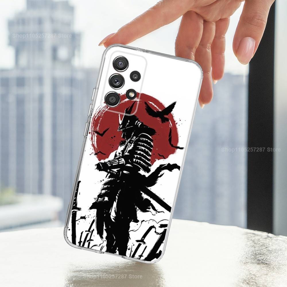 Samurai Kunst Bushido Hülle Für Samsung A51,30,71,S9,Ultra,Lite,S22,10,20,FE,23,21,Plus, Transparent, Silikon