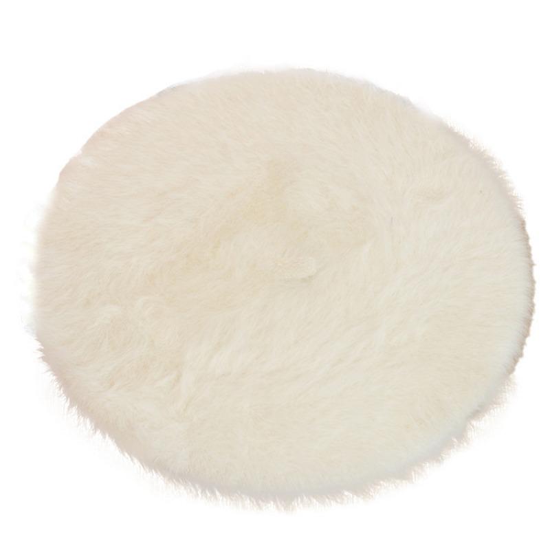 Winter Fake Rabbit Fur Beret Hats Women French Painter Hat Girls Solid Color Soft Berets Lady Fashion Flat Wool Berets