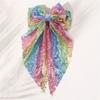 Glittering Sequined Hair Bows for Women Girl Daily Formal Occasion Wear Evening Party Accessories Headpiece Photo Props