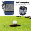 Durable Golf Ball Bag Portable Storage Bag Drawstring Mesh Pouch for Accessory Gear Holder Organizer Gift Men Women Golfer with Hook