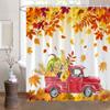 Podzimní sprchové závěsy do koupelny Podzimní sklizeň dýní Statek Den díkůvzdání Halloween sprchová vana s háčky Výzdoba koupelny