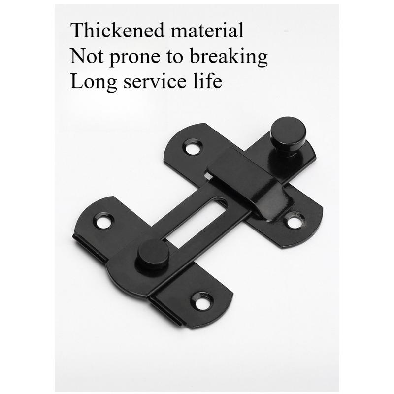 1SET Thickened stainless steel door buckle latch 90 degree sliding door lock Household pet cage door bolt Right angle lock