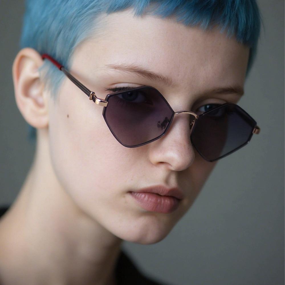 Y2K Sun Glasses Metal Frame Shades Eyewear Classic Polygon Sunglasses  Driving