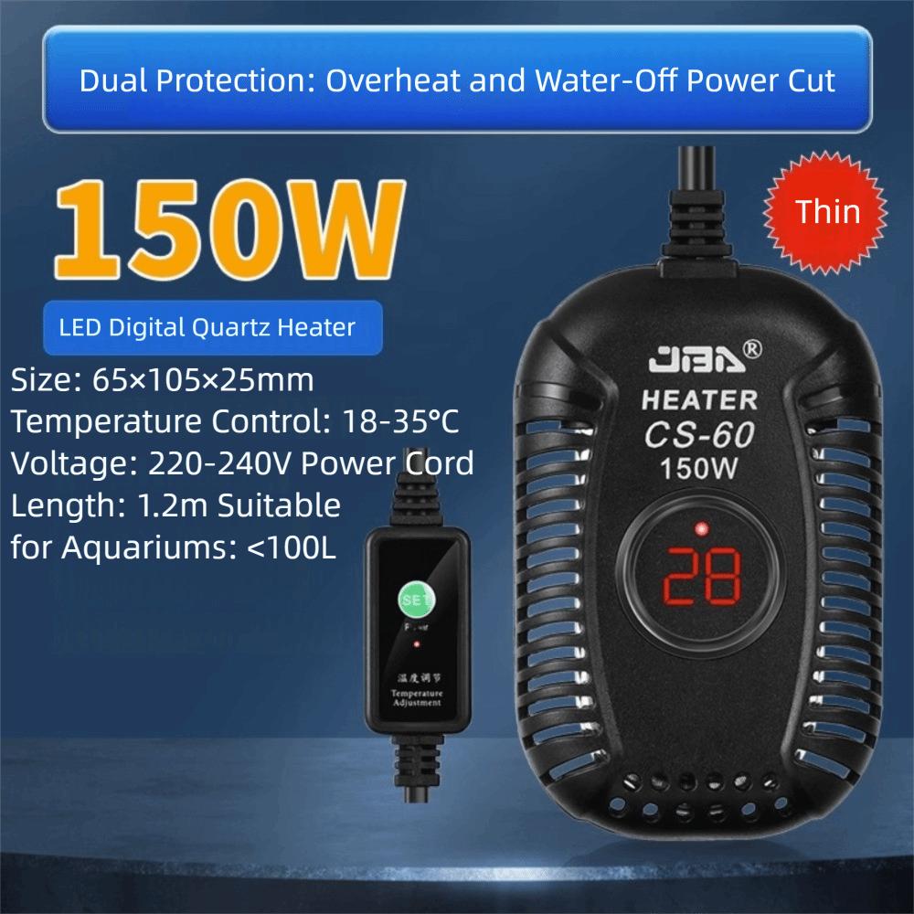 

Низкий уровень воды Аквариумный погружной нагреватель Кварцевое стекло Нагревательный стержень для аквариума Водные аквариумы 150W