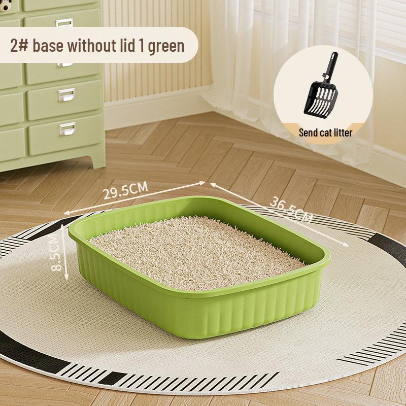 

XL Напівзакритий котячий туалет із захистом від бризок - Розширений і поглиблений для легкого прибирання