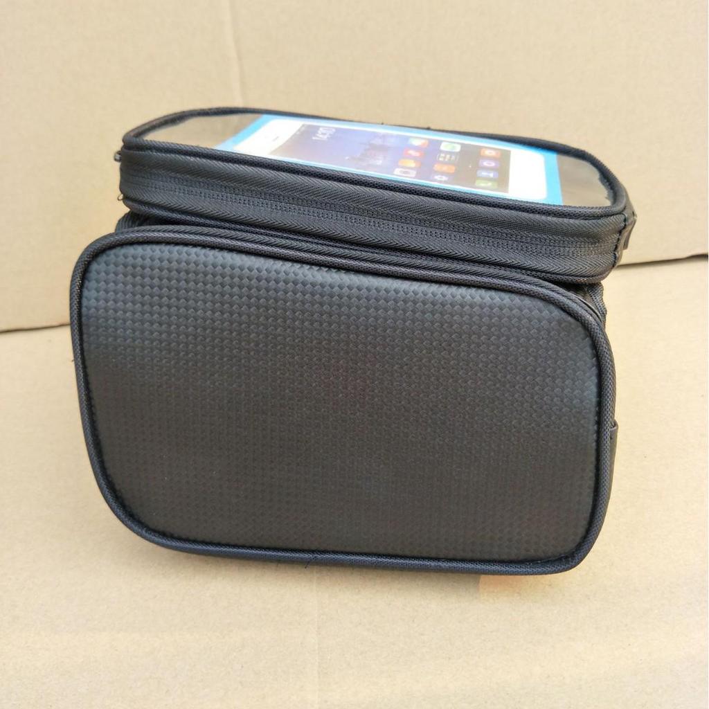 Front Beam Waterproof Touchscreen Phone Bag | Hard Shell Mountain Bike Saddle Bag
