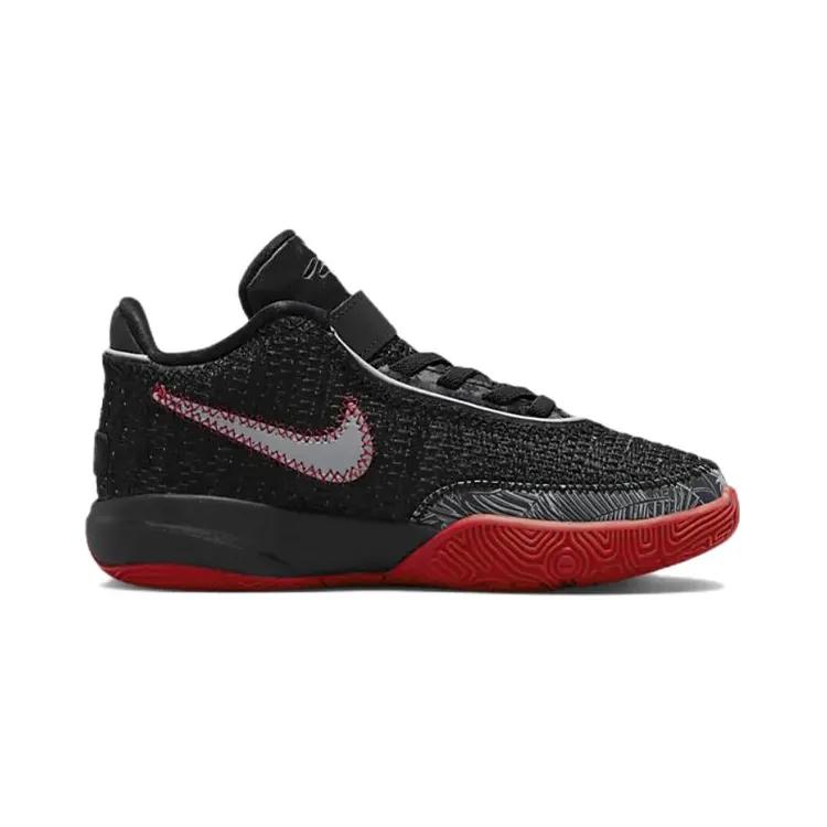 Nike LeBron 20 PreSchool 'Trinity' (Unisex) Black / Black / University Red / University Gold / Light Smoke Grey Kids' Basketball Shoes DQ8648 001