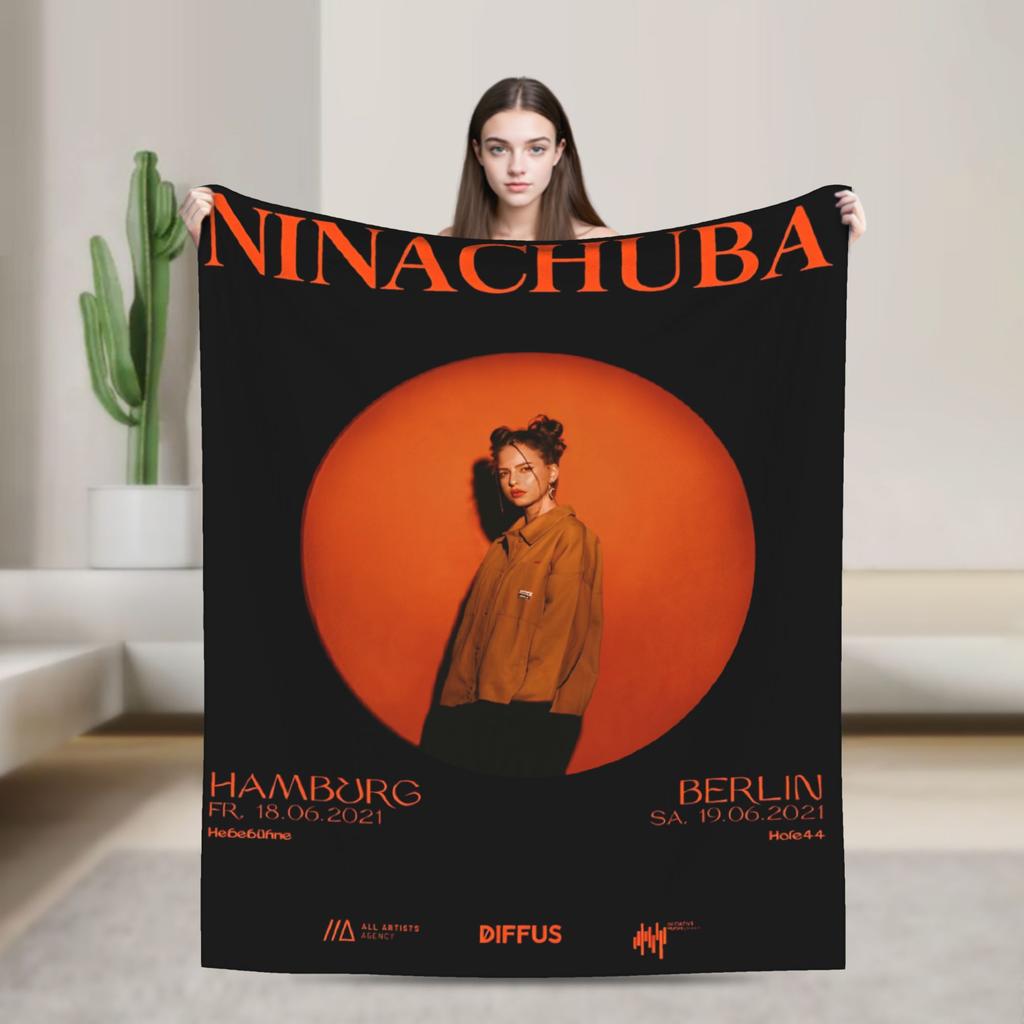 Warm Blanket Travel Office Nina Chuba 2025 Tour  Throw Blanket  Flannel Bedspread For Couch Chair Street Trend Sofa Bed Cover