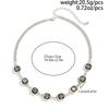 Luxury Charm Shiny Black Acrylic Diamond Choker Collarbone Necklace Bracelet Earrings Rings for Women Jewelry Accessories Gift