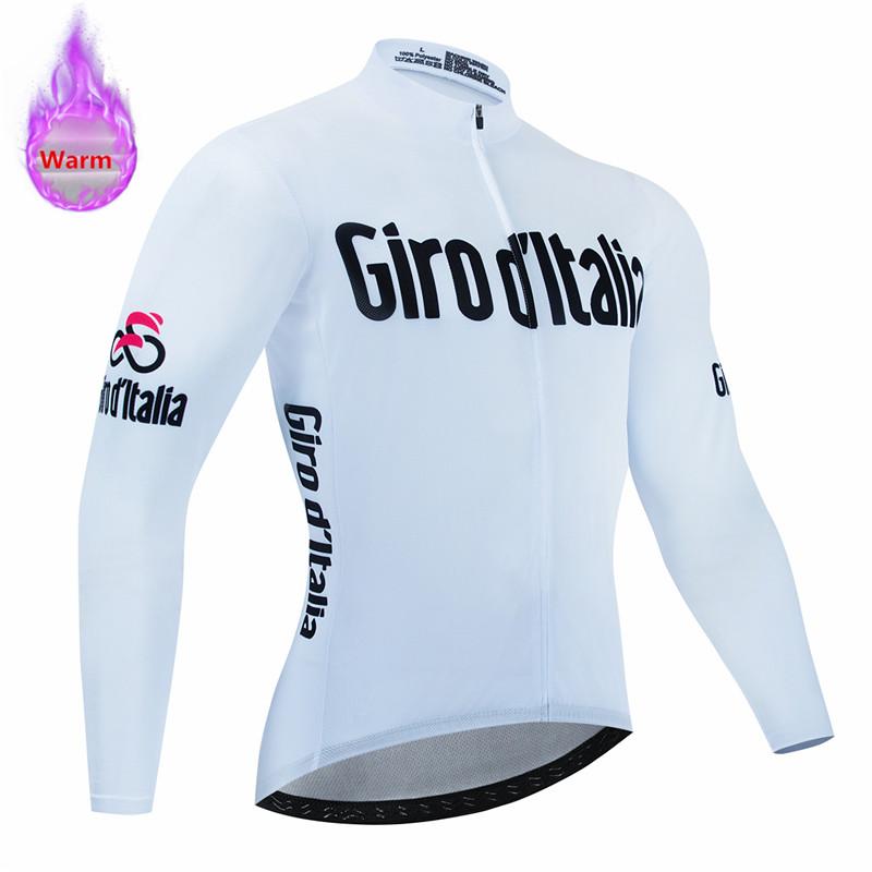 Italia Winter Thermal Fleece Long Sleeve Cycling Jersey Set Bib Pants Ropa Ciclismo Bicycle Clothing MTB Bike Mens Pro Team Suit