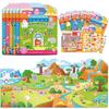 New Reusable Sticker Book For Kids - Cartoon Animal Vehicle Themed Busy Toy Gift For Boys & Girls Educational Fun