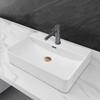 Bathroom Counter Top  Ceramic Sink Rectangular Lavatory Porcelain White Wahsbasin