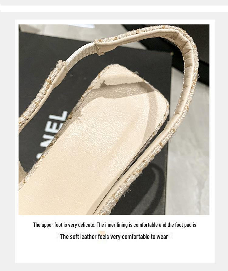 Inspired High Heel Sandals - Summer 2023 Pointed Toe Slip-On for Women