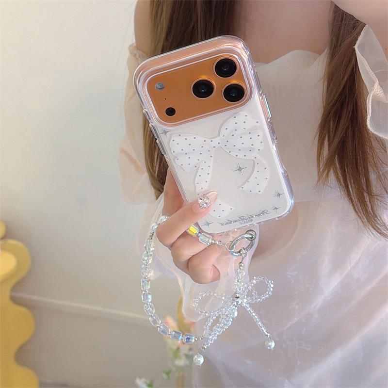 High-End Rhinestone Bow iPhone 17/16 Pro Max/15/14 Case