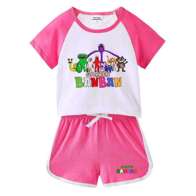 2025 Kids' Summer Outfit: Boys & Girls Casual Two-Piece Set - T-Shirt & Hot Pants