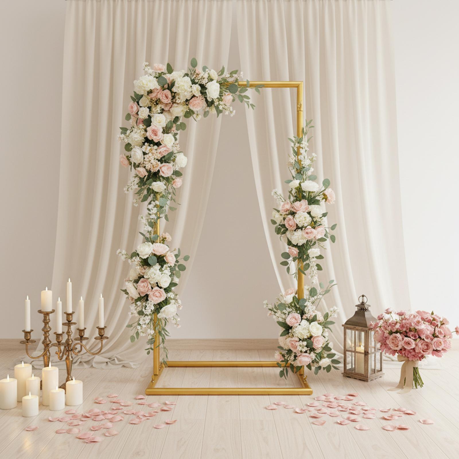 50*40*100см Золотая Свадебная Арка Задник Стойка Квадратная Садовая Свадебная Арка из Воздушных Шаров Задник Стойка для Свадебной Церемонии Декор для Вечеринки золотой