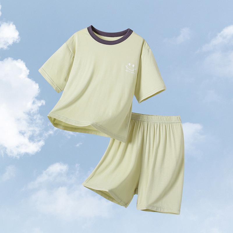 Kids Summer Modal Pajamas - Short Sleeve Thin Sleepwear for Boys & Girls 80 - 65-75cm