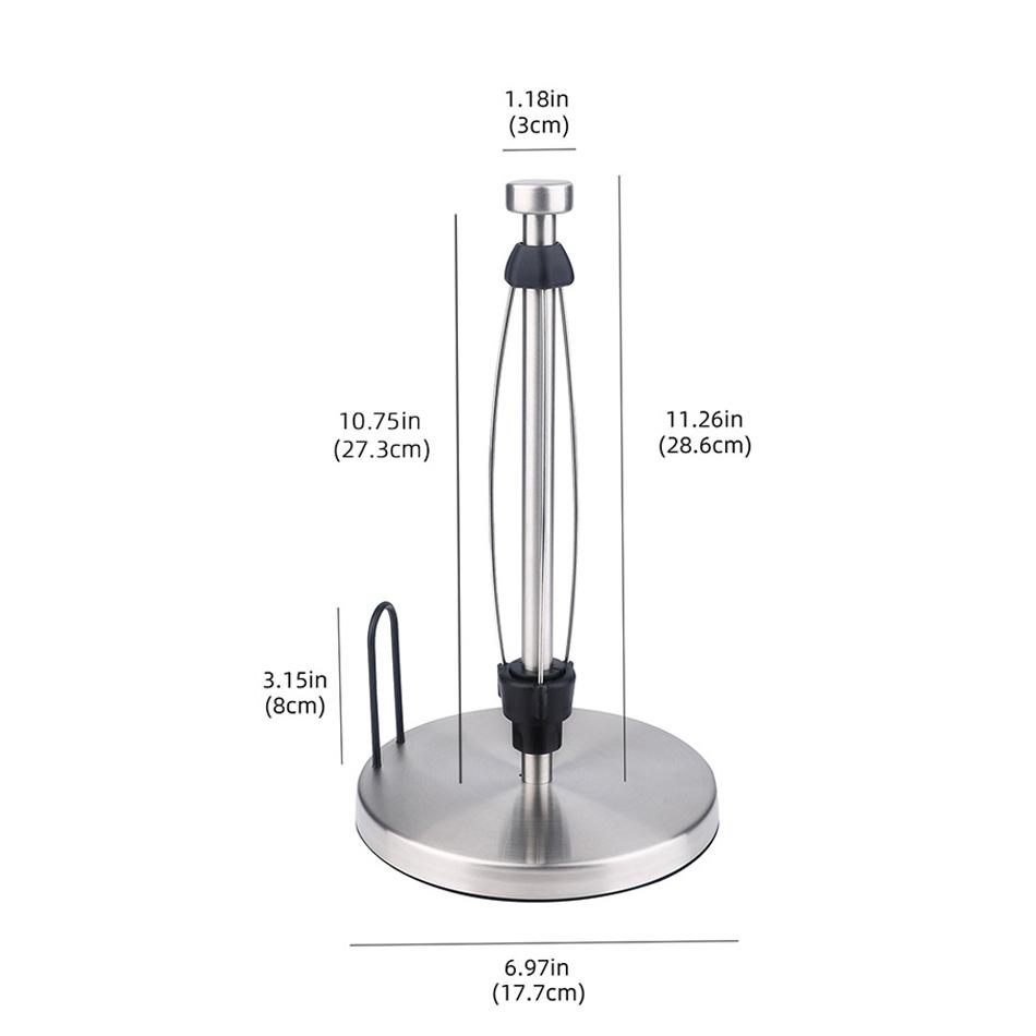 

Подставка Держатель для рулона бумаги из нержавеющей стали, черный матовый, вертикальный, для кухни, ванной, туалета, круглый держатель для бумажных полотенец, полка для салфеток
