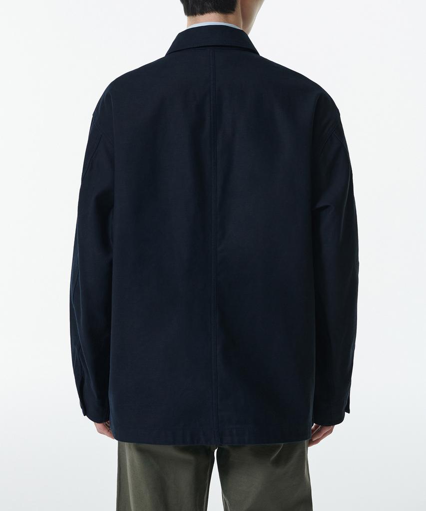 Musinsa Standard Back Satin Chore Jacket [Navy]