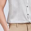 Antonio Men's 90.8% Silk Striped Short Sleeve Shirt